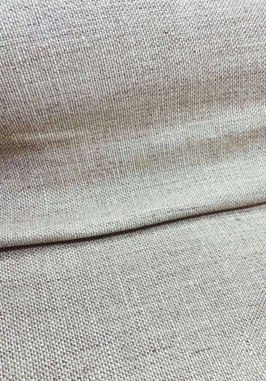 1 Yard Mixed Natural Pure Linen Performance Fabric 10.5 oz Water Resistant 58 Inches Wide